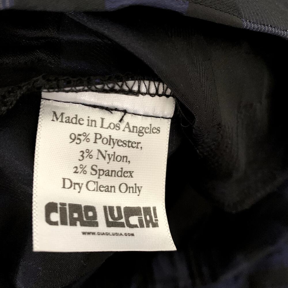 Ciao Lucia Pietro Woven Taffeta Pant Sapphire Womens Blue Size Small Made in La - Picture 12 of 13